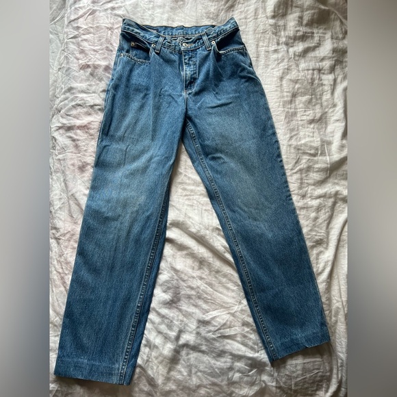 Lands' End Relaxed Blue Jeans Classic Comfort - Picture 1 of 4